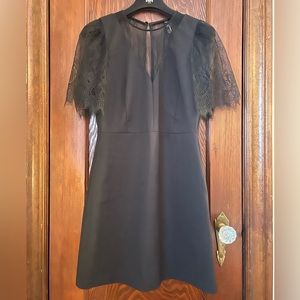 Zara Black Cutout Lace Minidress Medium